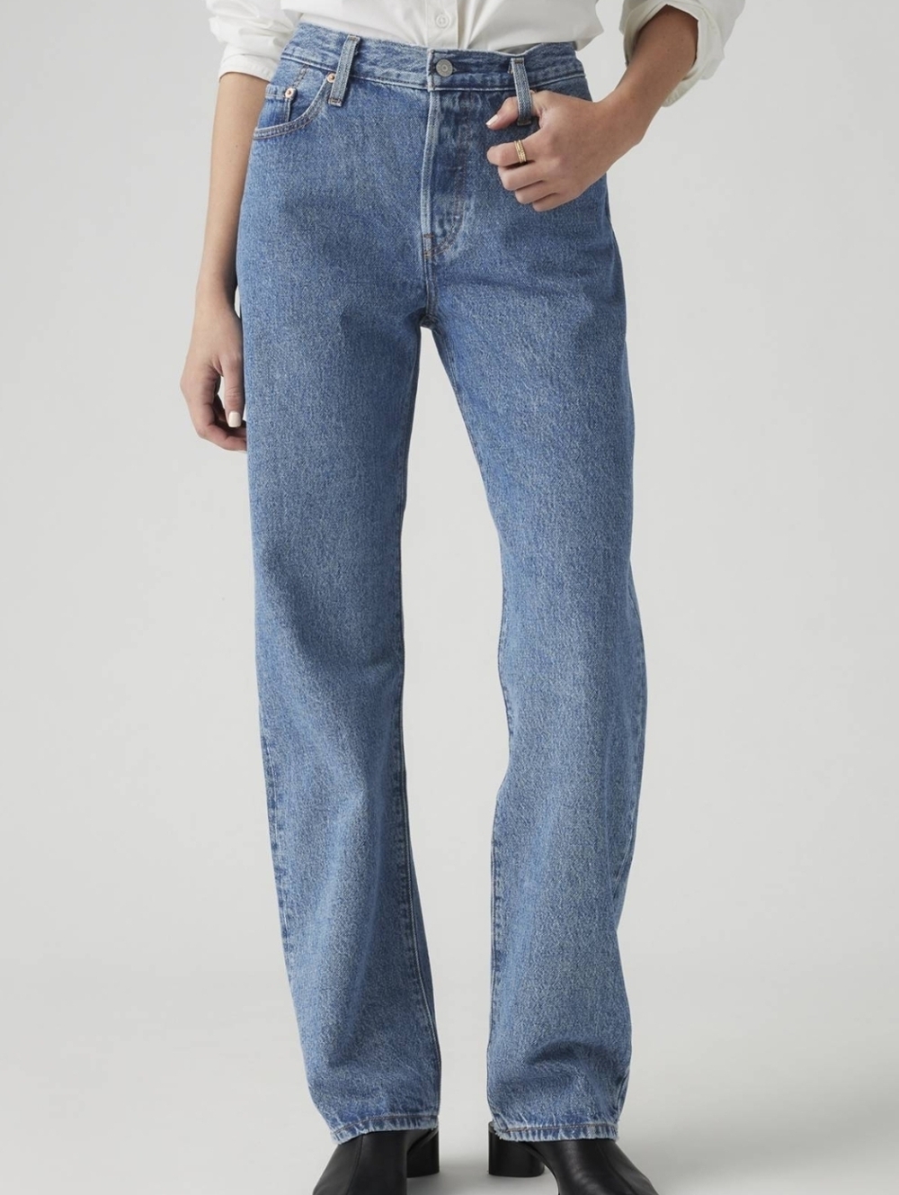 NWT Levi's Premium 501 90's Womens Jeans $110 32x30 Shout Out Stone Medium Wash